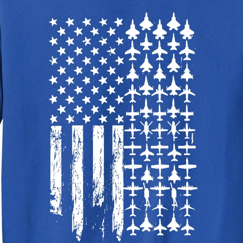 Pilot Airplane Distress American Flag Plane Of Aviation Crew Gift Tall Sweatshirt