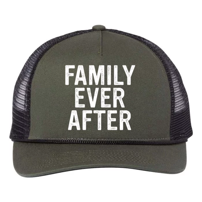 Parent Adoption Day Family Ever After Foster Care Gift Retro Rope Trucker Hat Cap