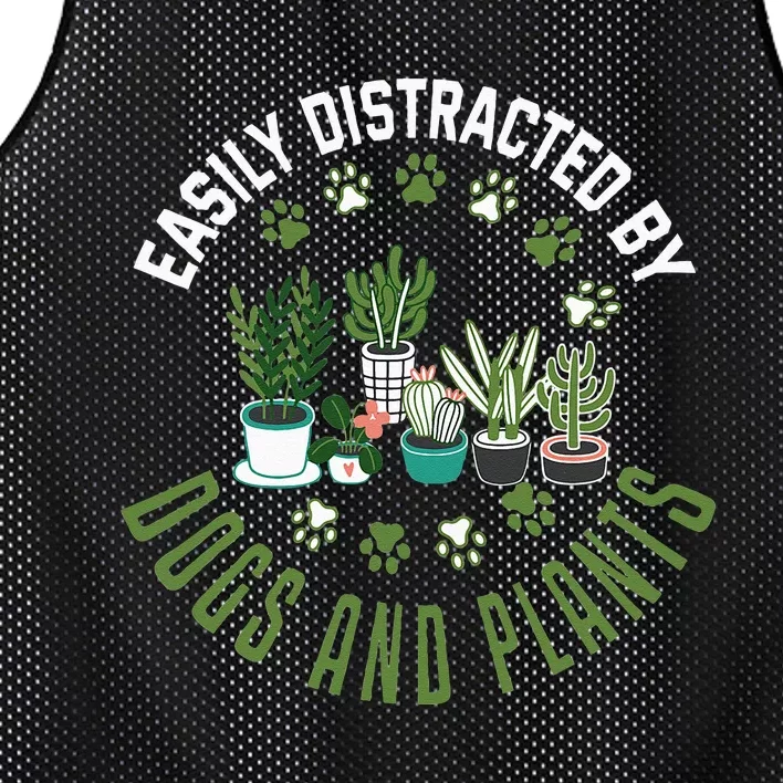 Plants And Dogs Funny Plant Lover Dog Lover Plant Mesh Reversible Basketball Jersey Tank