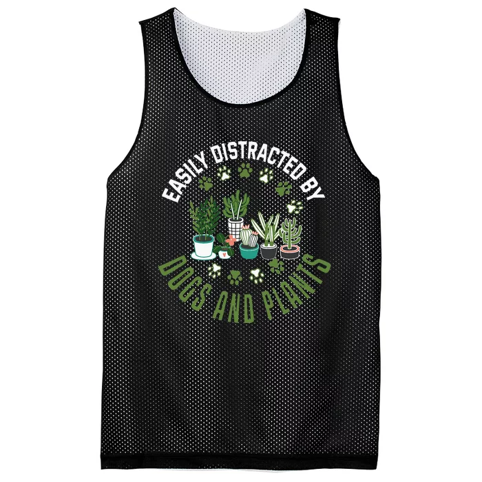 Plants And Dogs Funny Plant Lover Dog Lover Plant Mesh Reversible Basketball Jersey Tank