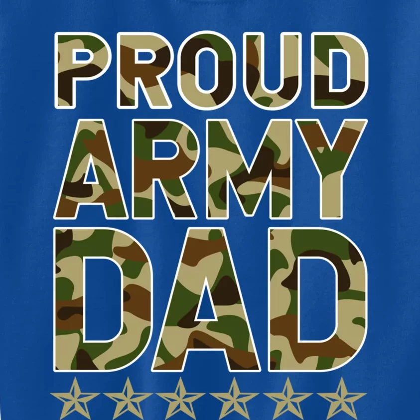 Proud Army Dad Military Hero Stars Meaningful Gift Kids Sweatshirt