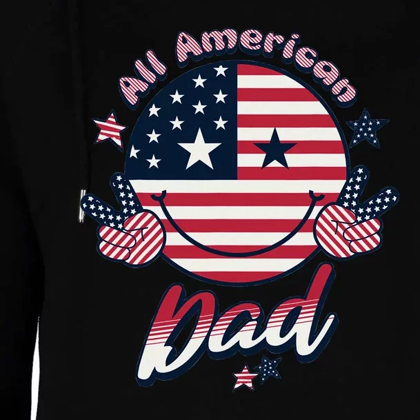 Proud Allamerican Dad Patriotic 4th Of July Womens Funnel Neck Pullover Hood