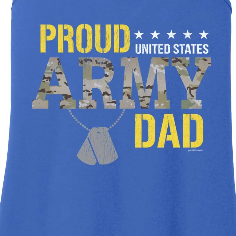 Proud Army Dad Show Your Pride Dad Cool Gift Ladies Essential Tank