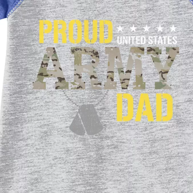 Proud Army Dad Show Your Pride Dad Cool Gift Infant Baby Jersey Bodysuit