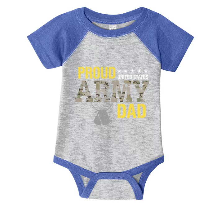 Proud Army Dad Show Your Pride Dad Cool Gift Infant Baby Jersey Bodysuit