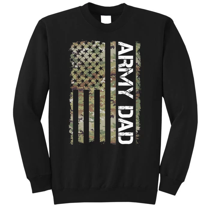 Proud Army Dad United States Usa Flag Gift For FatherS Day Tall Sweatshirt