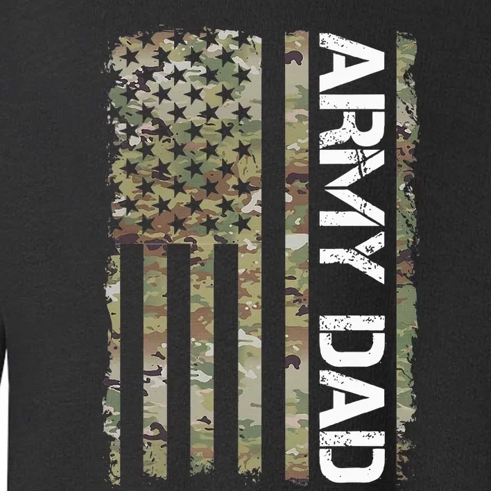 Proud Army Dad United States Usa Flag Gift For FatherS Day Toddler Sweatshirt