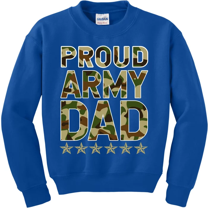 Proud Army Dad Military Hero Stars Great Gift Kids Sweatshirt