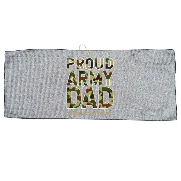 Proud Army Dad Military Hero Stars Great Gift Large Microfiber Waffle Golf Towel