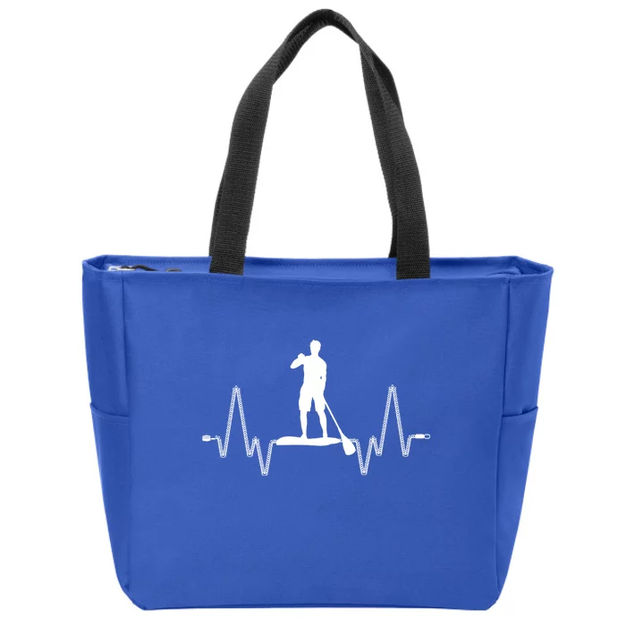 Paddle Board Heartbeat Zip Tote Bag