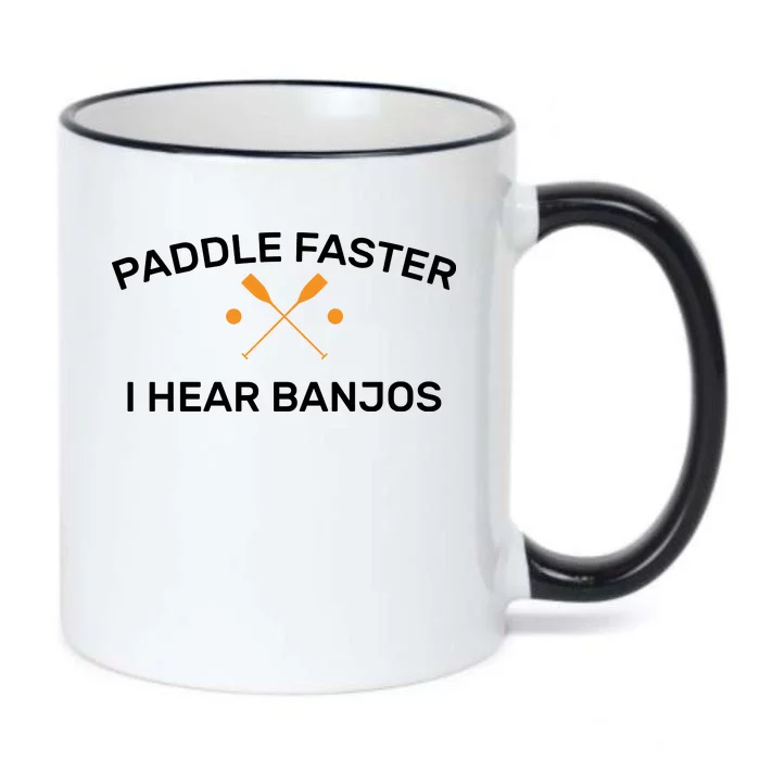 Paddle Faster I Hear Banjos Black Color Changing Mug