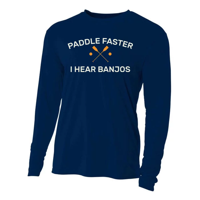 Paddle Faster I Hear Banjos Cooling Performance Long Sleeve Crew