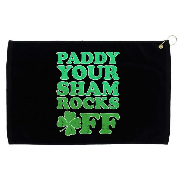 Paddy Your Shamrocks Off Clover Grommeted Golf Towel