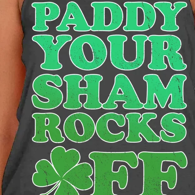 Paddy Your Shamrocks Off Clover Women's Knotted Racerback Tank