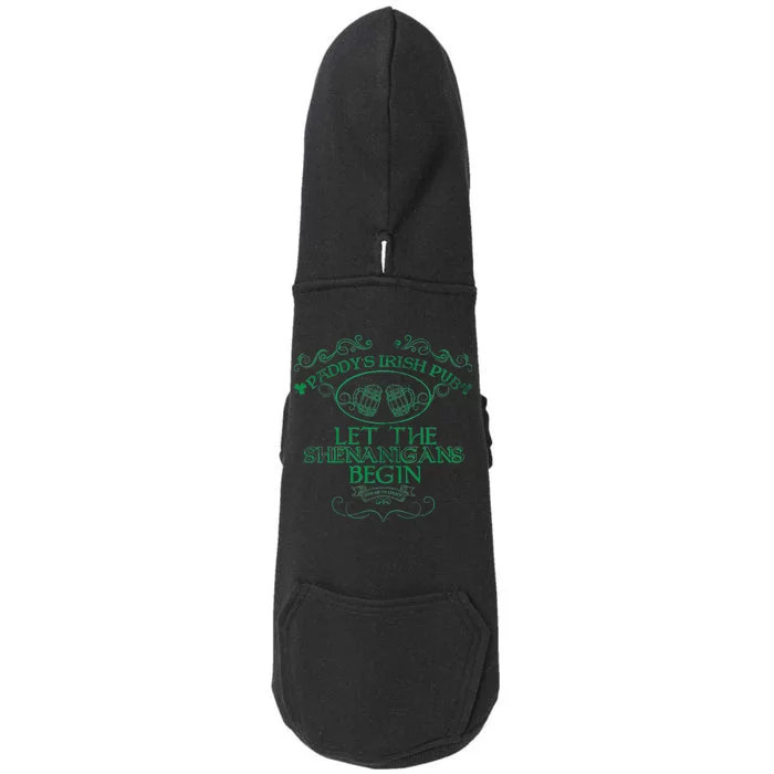 Paddy's Irish Pub Let The Shenanigans Begin Doggie 3-End Fleece Hoodie