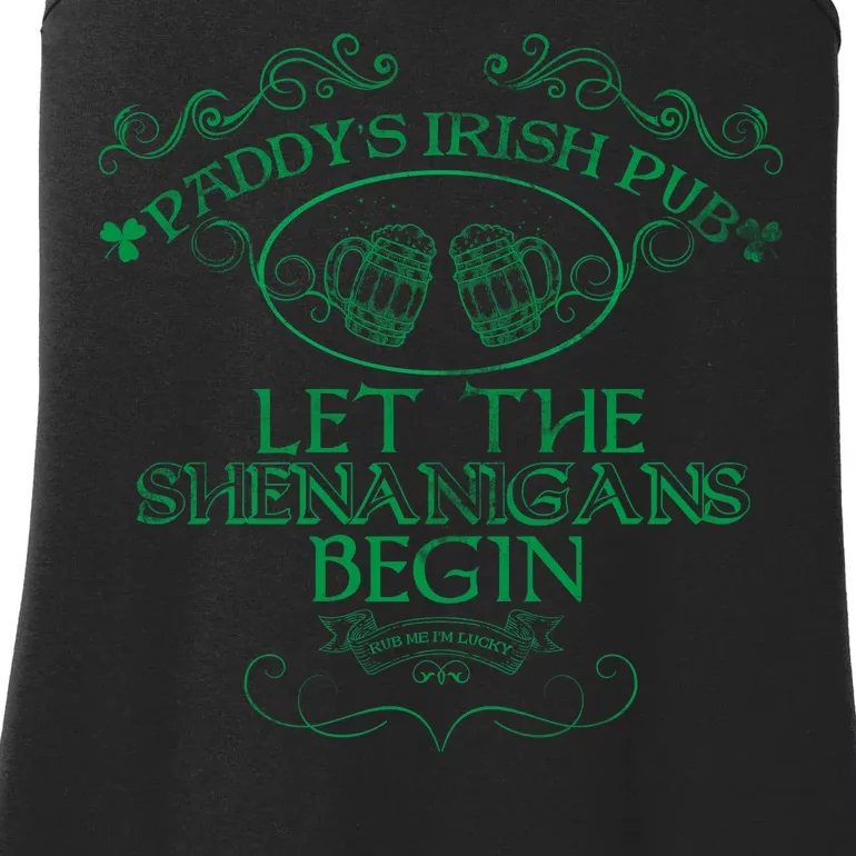 Paddy's Irish Pub Let The Shenanigans Begin Ladies Essential Tank