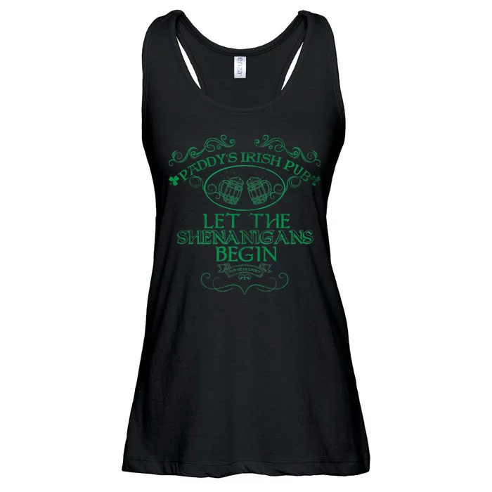 Paddy's Irish Pub Let The Shenanigans Begin Ladies Essential Flowy Tank