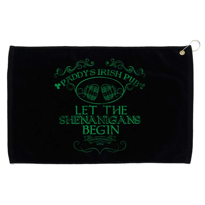 Paddy's Irish Pub Let The Shenanigans Begin Grommeted Golf Towel