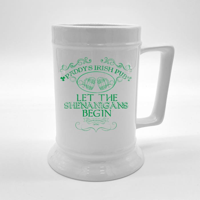 Paddy's Irish Pub Let The Shenanigans Begin Front & Back Beer Stein