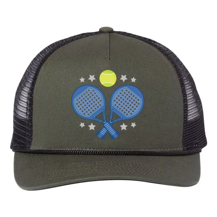 Padel Rackets Retro Rope Trucker Hat Cap