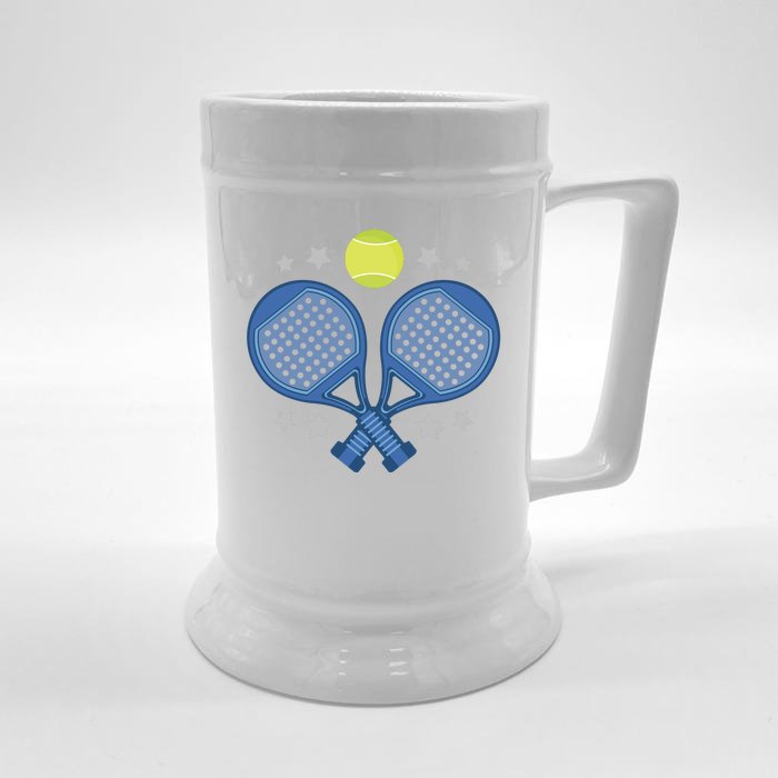 Padel Rackets Front & Back Beer Stein