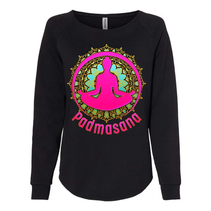 Padmasana Yoga Lotus Pose Womens California Wash Sweatshirt