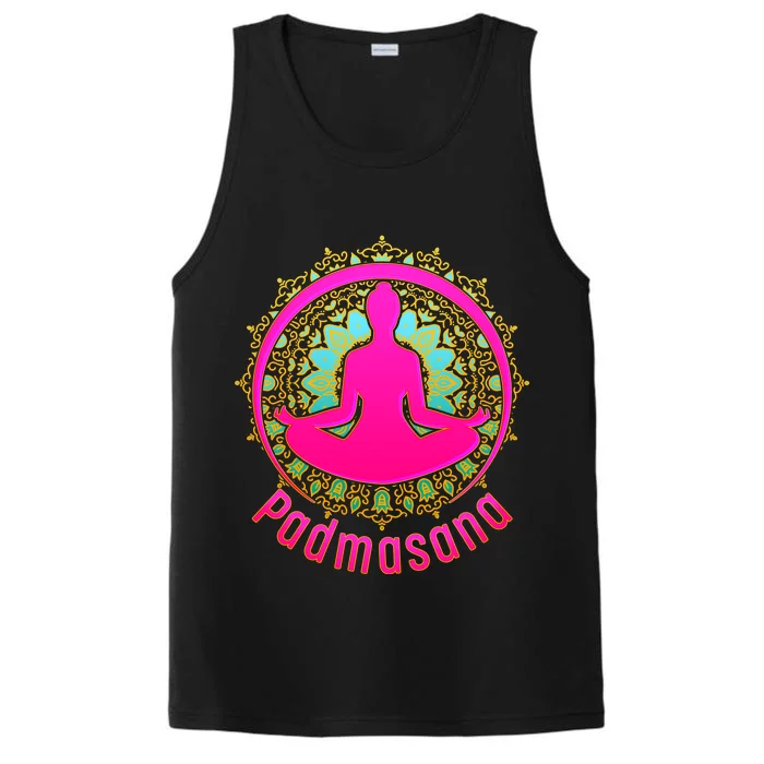 Padmasana Yoga Lotus Pose Performance Tank