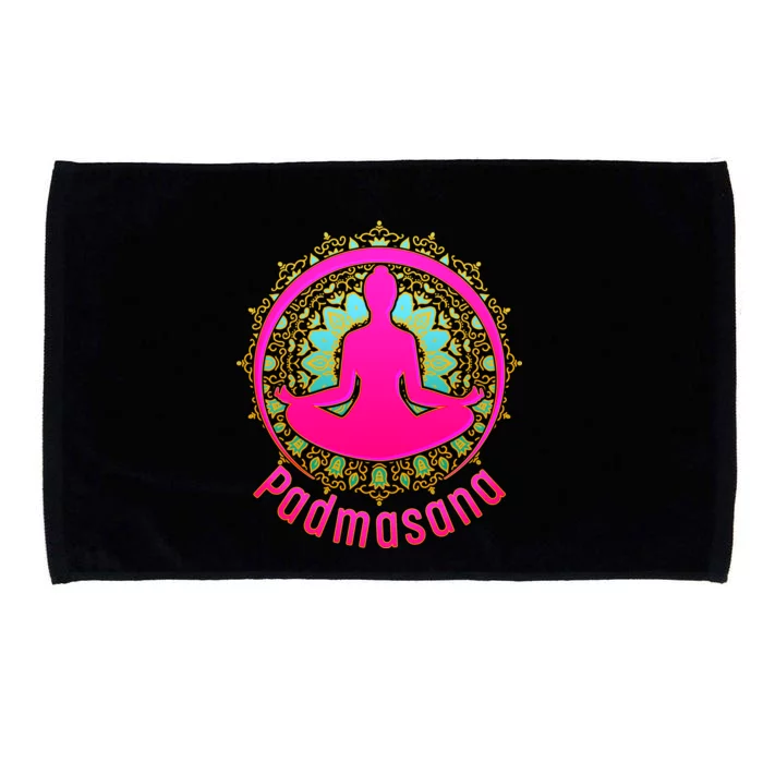 Padmasana Yoga Lotus Pose Microfiber Hand Towel