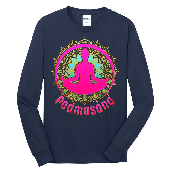 Padmasana Yoga Lotus Pose Tall Long Sleeve T-Shirt