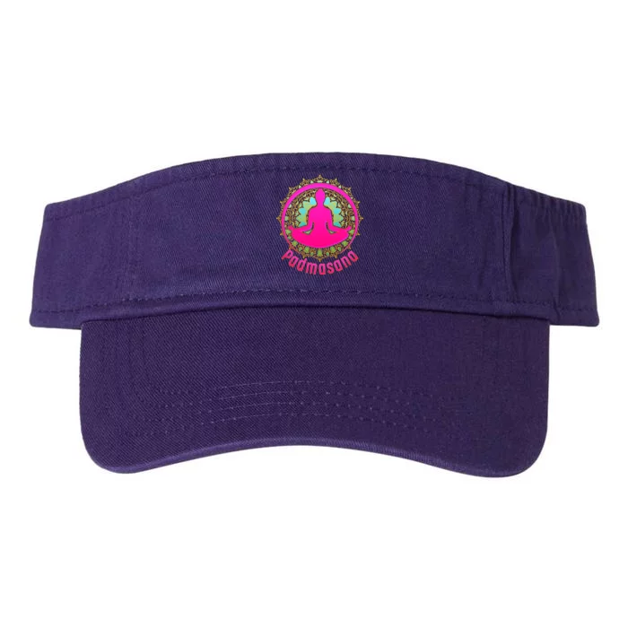 Padmasana Yoga Lotus Pose Valucap Bio-Washed Visor