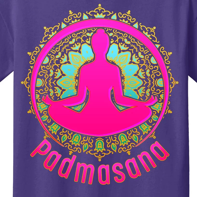 Padmasana Yoga Lotus Pose Kids T-Shirt