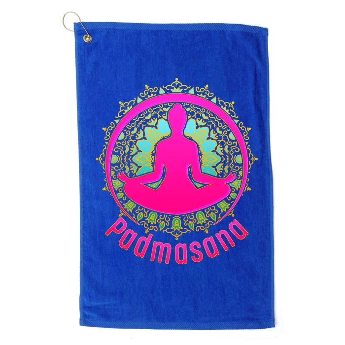 Padmasana Yoga Lotus Pose Platinum Collection Golf Towel