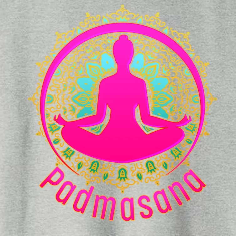 Padmasana Yoga Lotus Pose Women's Crop Top Tee