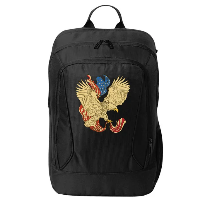 Patriotic American Eagle And United States Flag City Backpack