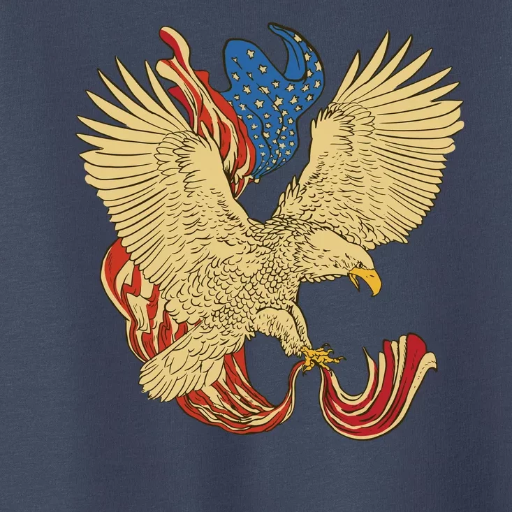 Patriotic American Eagle And United States Flag Toddler T-Shirt