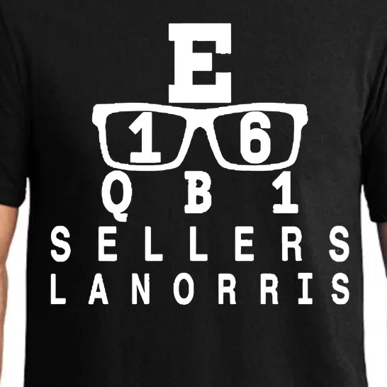 Palmetto Autographs E 16 Qb1 Lanorris Sellers Eye Chart Pajama Set