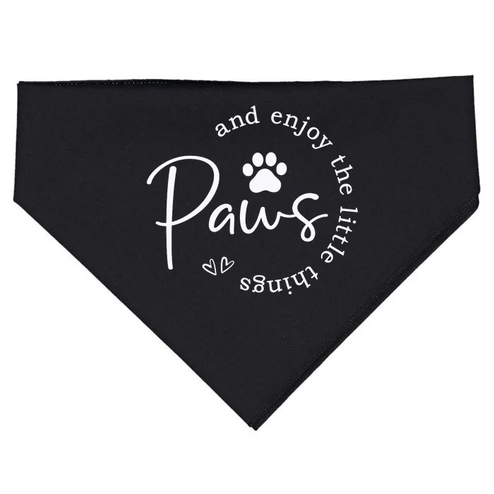 Paws And Enjoy The Little Things USA-Made Doggie Bandana