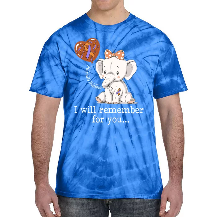 Psoriasis Awareness Elephant Gift Tie-Dye T-Shirt