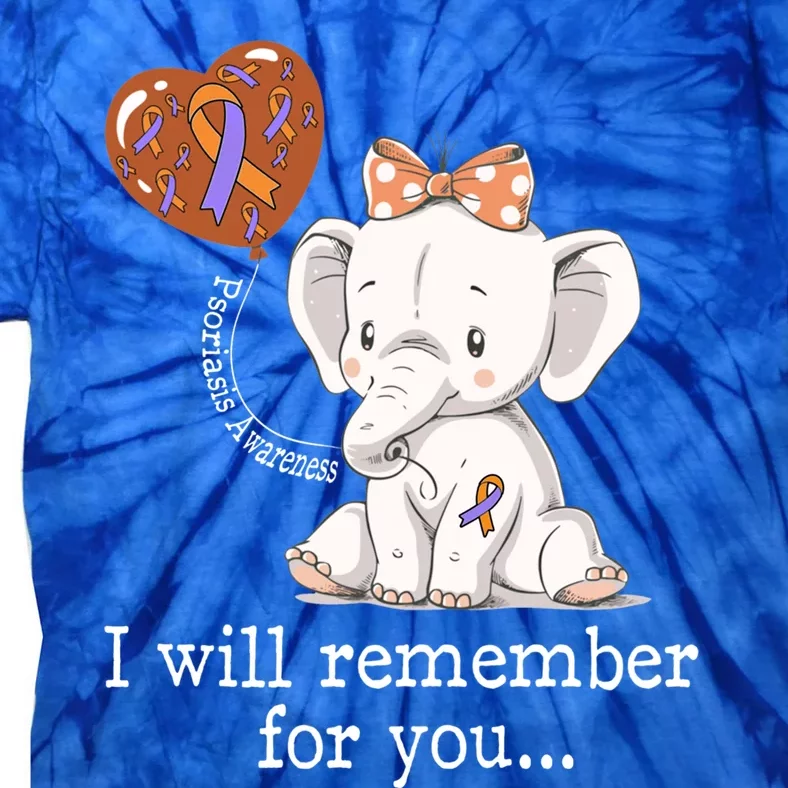 Psoriasis Awareness Elephant Gift Tie-Dye T-Shirt