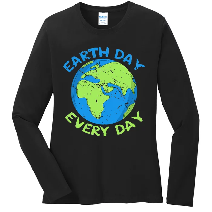 Planet Anniversary Earth Day Everyday Earth Day Ladies Long Sleeve Shirt