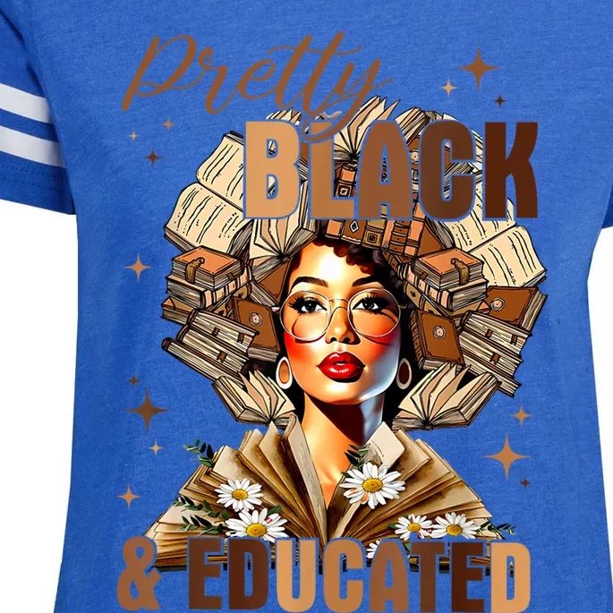 Pretty And Educated Black Women Teacher Black History Month Enza Ladies Jersey Football T-Shirt