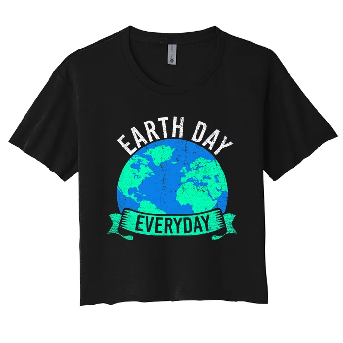 Planet Anniversary Earth Day Everyday Earth Day Women's Crop Top Tee