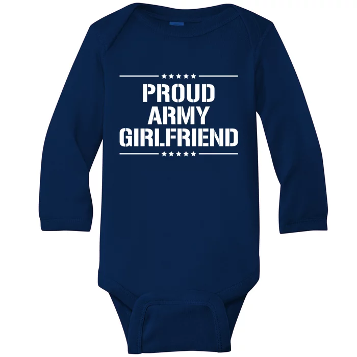 Proud Army Friend Gift Baby Long Sleeve Bodysuit