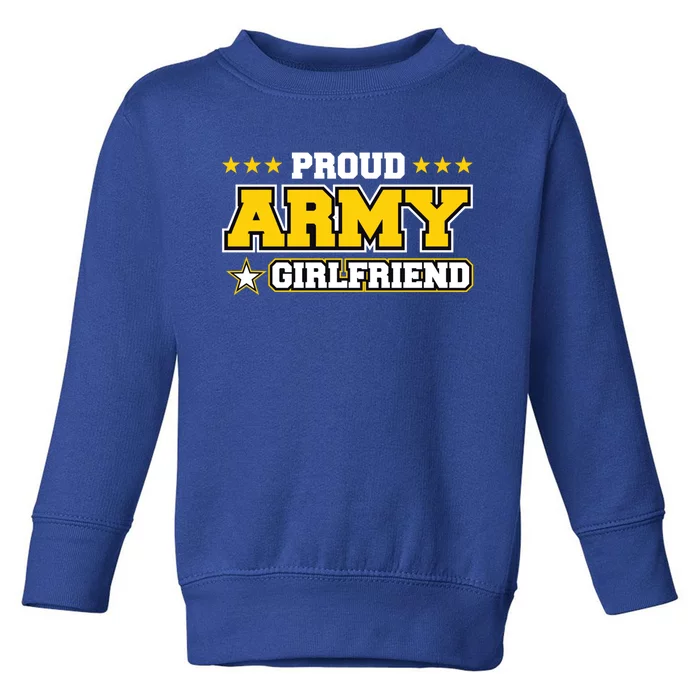 Proud Army Friend Us Military Friend Family Cool Gift Toddler Sweatshirt