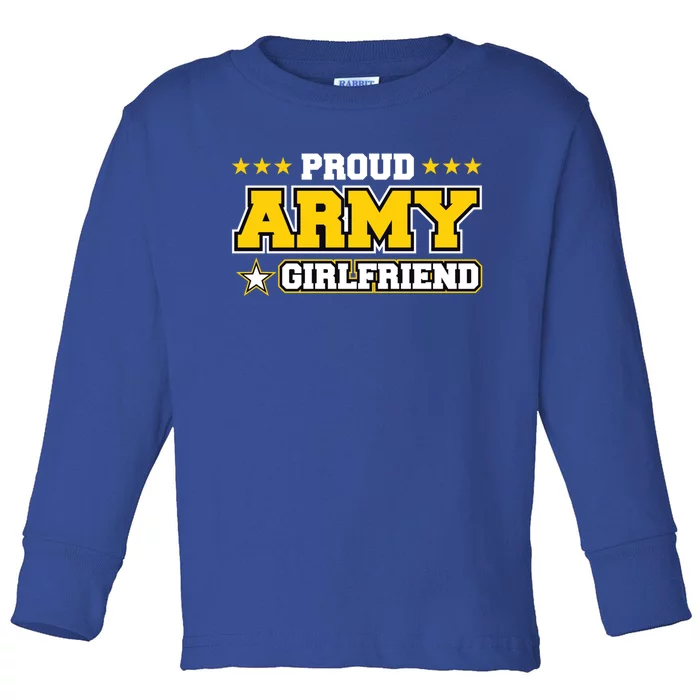 Proud Army Friend Us Military Friend Family Cool Gift Toddler Long Sleeve Shirt