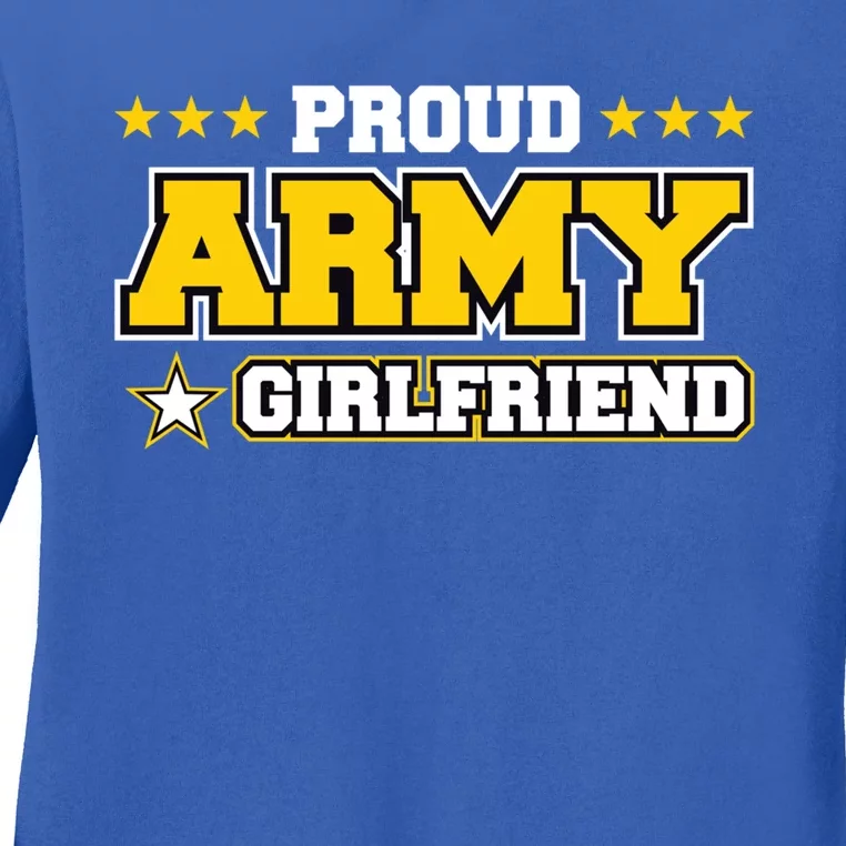 Proud Army Friend Us Military Friend Family Cool Gift Ladies Long Sleeve Shirt