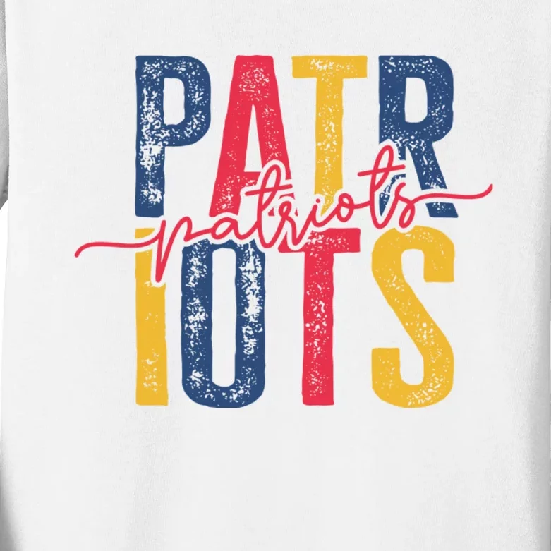 Patriots American Football Team Kids Long Sleeve Shirt