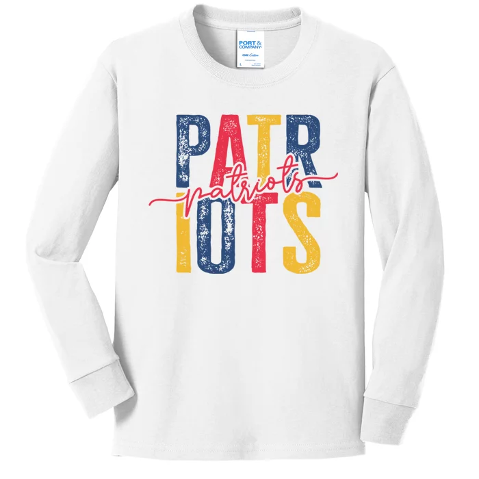 Patriots American Football Team Kids Long Sleeve Shirt