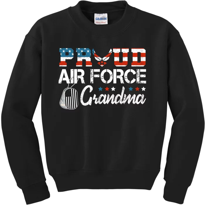 Proud Air Force Grandma US Air Force Military Kids Sweatshirt