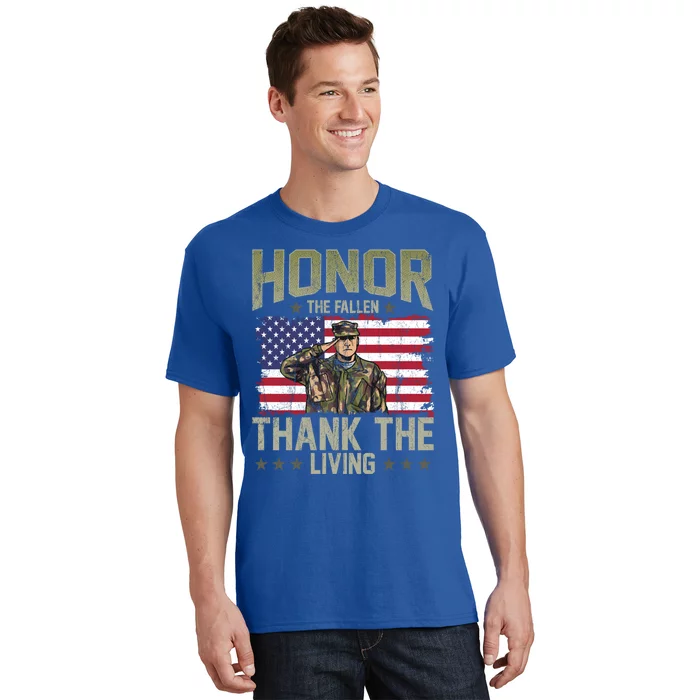 Patriotic American Flag Honor The Fallen Memorial Day Gift T-Shirt